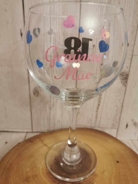 Personalised Milestone Birthday Gin Glass & Gift Box Set