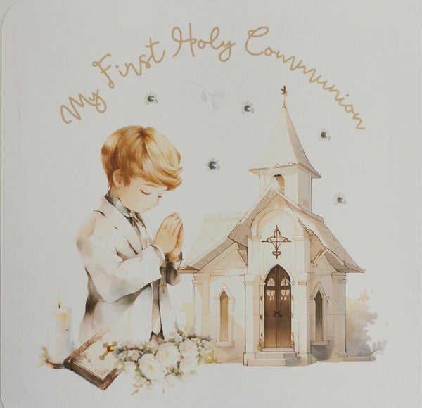 Personalised 1st/First Holy Communion Boy Church Style Ceramic Mug