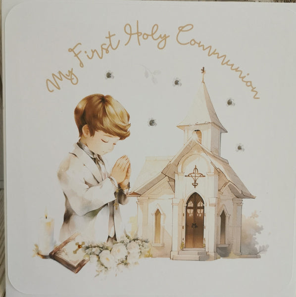 Personalised 1st/First Holy Communion Boy Church Style Ceramic Mug