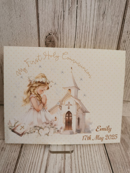 Personalised 1st/First Holy Communion Girl Church Style Party Boxes