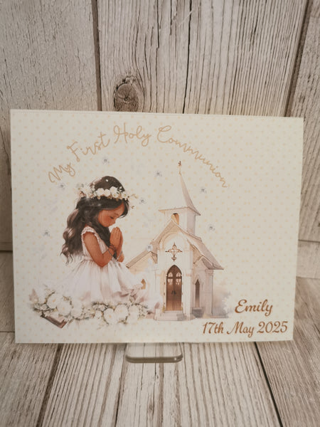 Personalised 1st/First Holy Communion Girl Church Style Party Boxes