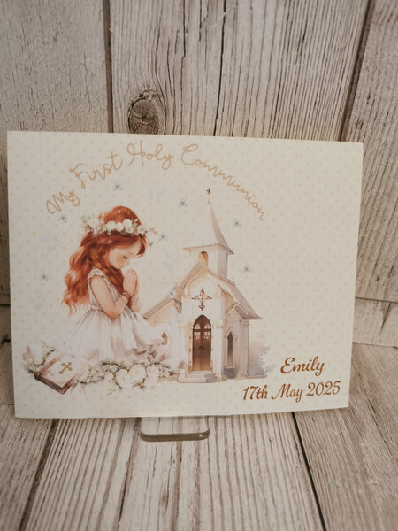 Personalised 1st/First Holy Communion Girl Church Style Party Boxes