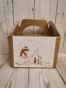 Personalised 1st/First Holy Communion Girl Church Style Party Boxes