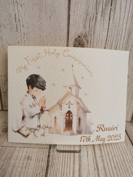 Personalised 1st/First Holy Communion Boy Church Style Party Boxes