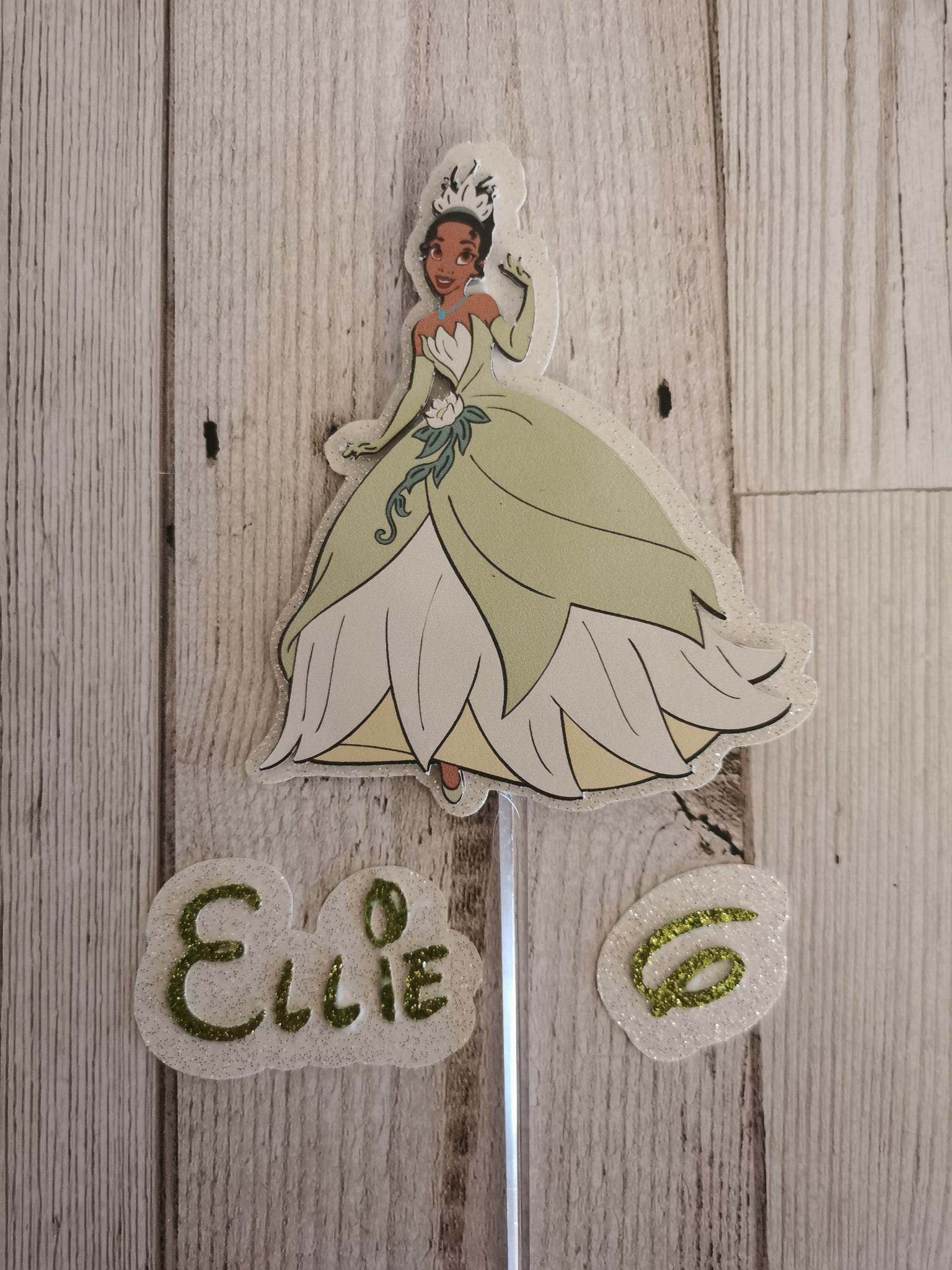 Personalised  Princess & The Frog Tiana Figure Cake Topper