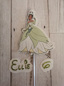 Personalised  Princess & The Frog Tiana Figure Cake Topper