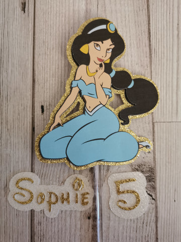 Personalised Jasmine Aladdin Style Cake Topper