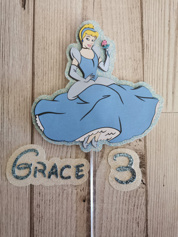 Personalised Cinderella Sitting Figure Cake Topper