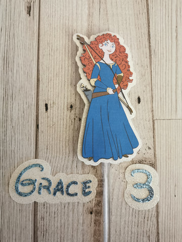 Personalised Brave Merida Figure Cake Topper