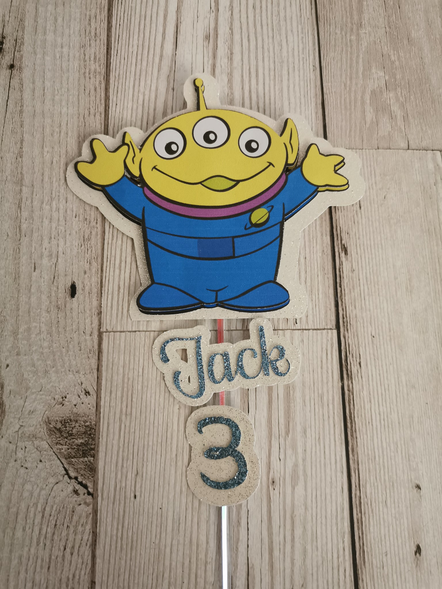 Personalised Alien Toy Story Cake Topper