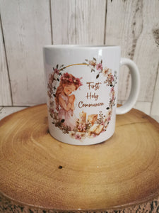 Personalised 1st / First Holy Communion Wreath Style Girl Ceramic Mug