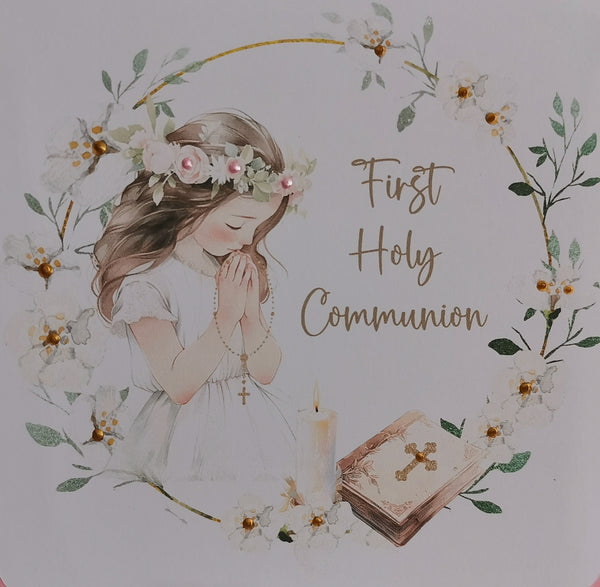 Personalised 1st / First Holy Communion Wreath Style Girl Ceramic Mug