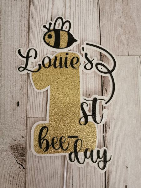 Personalised 1st Bee-day Cake Topper
