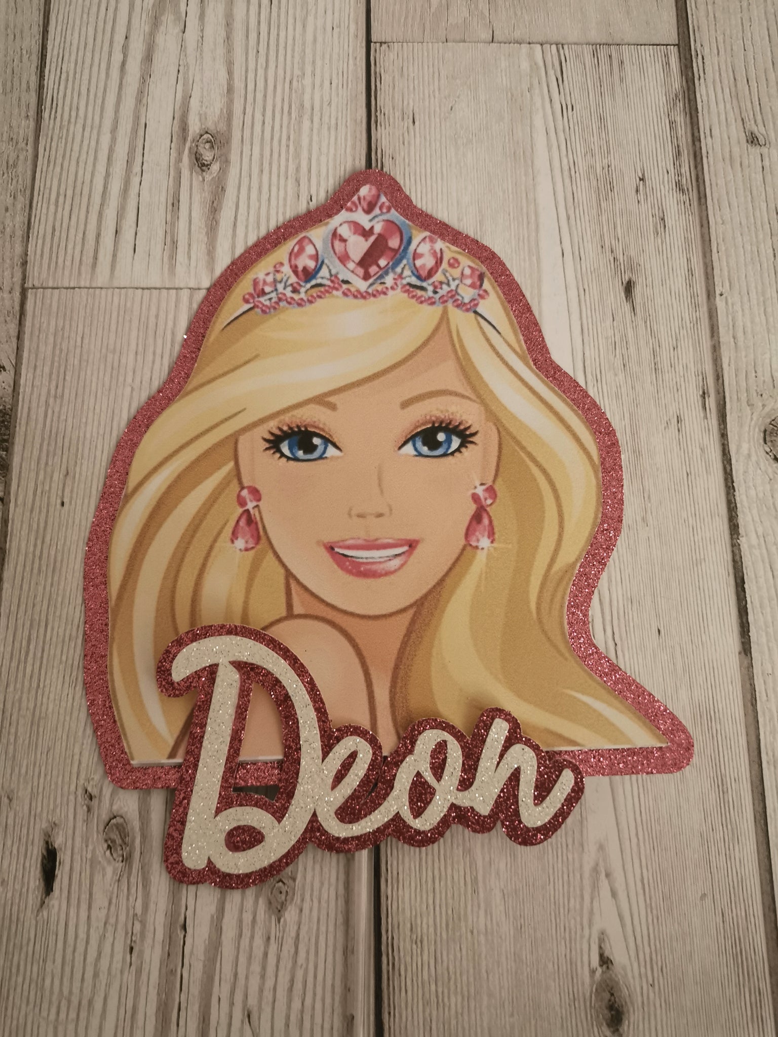 Personalised Barbie Princess Style Cake Topper