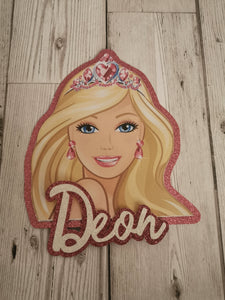 Personalised Barbie Princess Style Cake Topper
