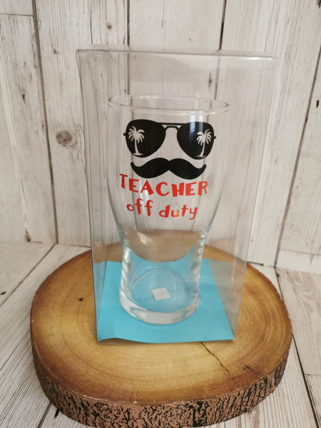 Teacher Off Duty Pint Glass