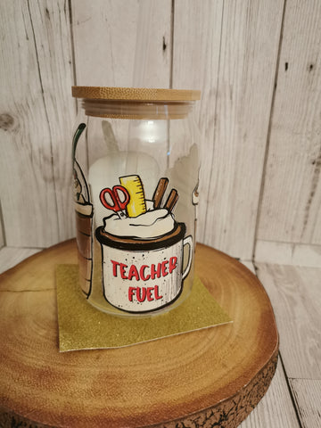 Teacher Fuel Glass Can