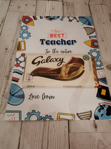 'The best Teacher in the entire Galaxy' Chocolate Card