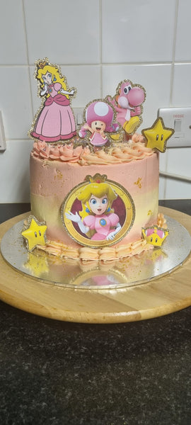 Princess Peaches Super Mario Style Cake Topper