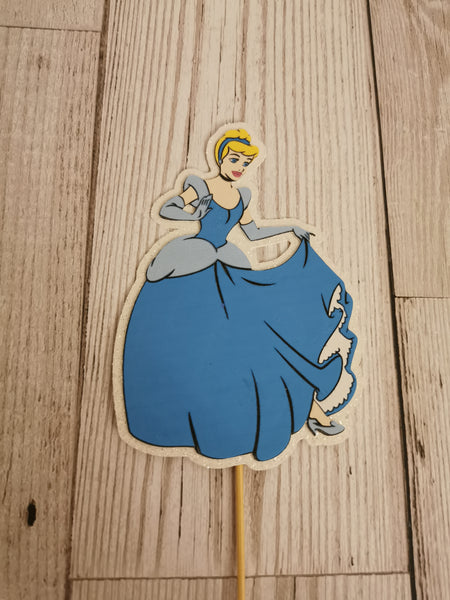 Personalised 4 Disney Princess Style Cake Topper Set