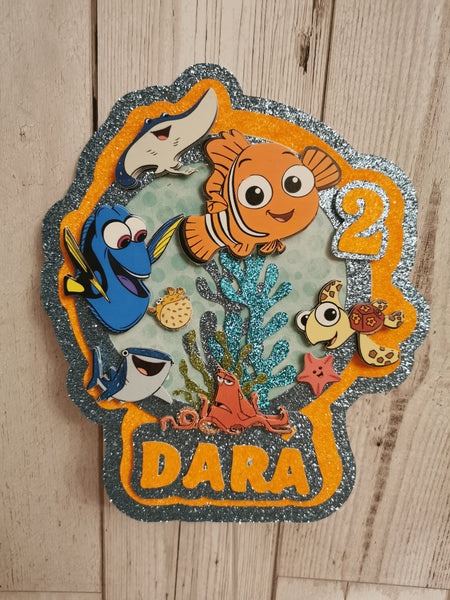 Personalised Nemo & Friends Style Cake Topper
