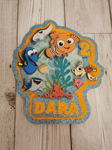 Personalised Nemo & Friends Style Cake Topper