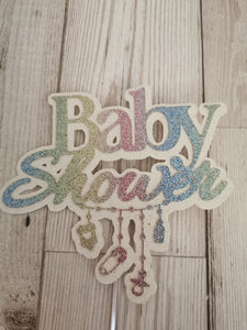 Baby Shower Mobile Style Glitter Cake Topper 13 Colours (S)