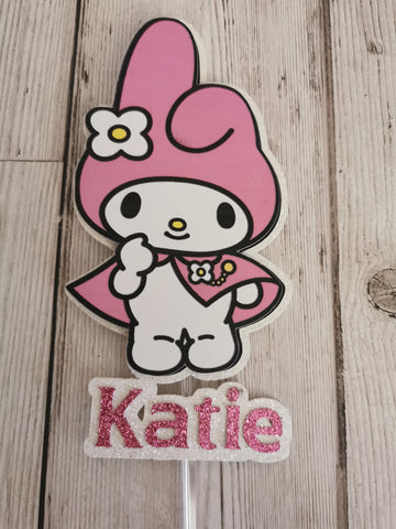 Personalised Hello Kitty My Melody Style Cake Topper