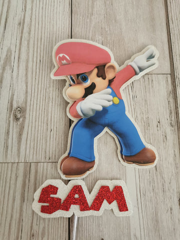 Personalised Super Mario Figure (B) Style Cake Topper