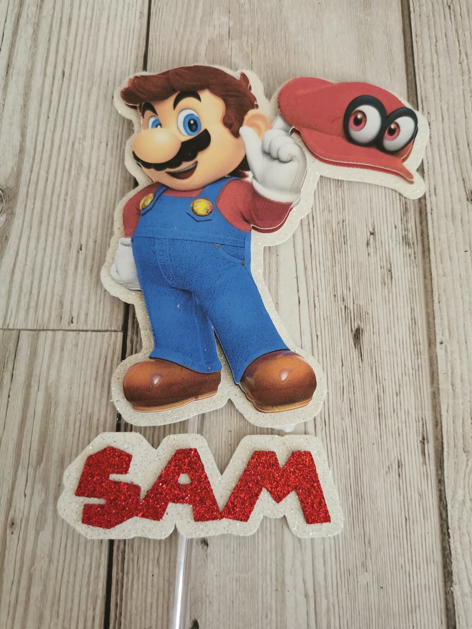 Personalised Super Mario Figure (A) Style Cake Topper