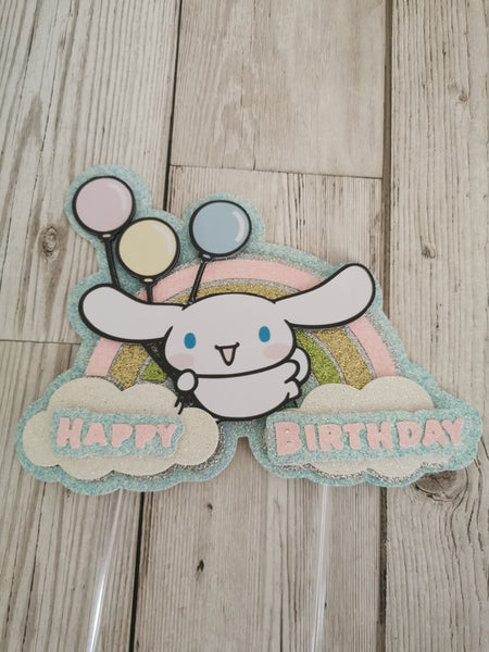 Personalised Cinnamoroll Rainbow Style Cake Topper