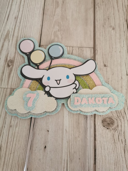 Personalised Cinnamoroll Rainbow Style Cake Topper