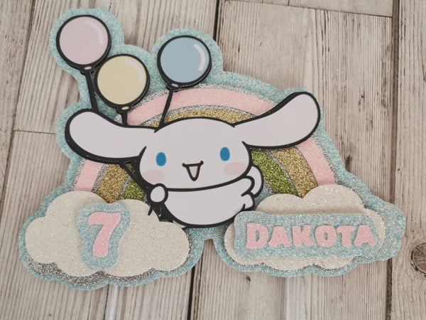 Personalised Cinnamoroll Rainbow Style Cake Topper