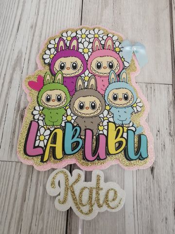 Personalised Labubu Daisy Style Cake Topper