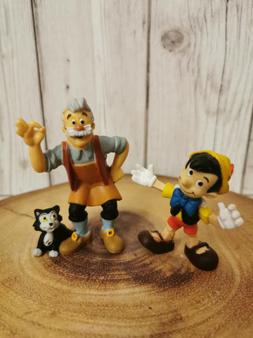 Pinocchio & Gepetto Bullyland Figurines Plastic Cake Topper