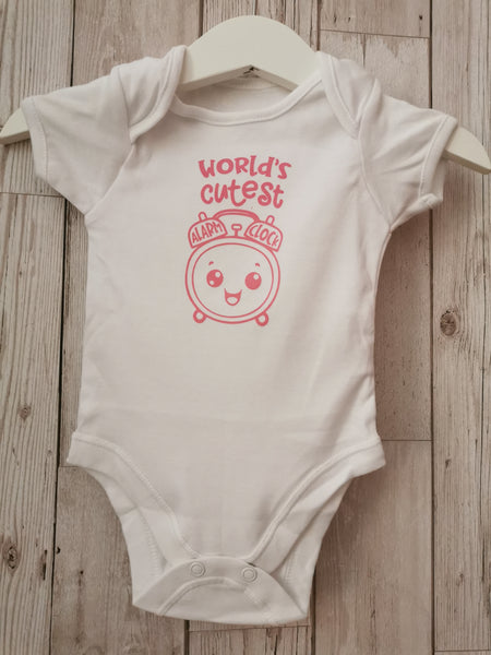 World's Cutest Alarm Clock Baby Onesie