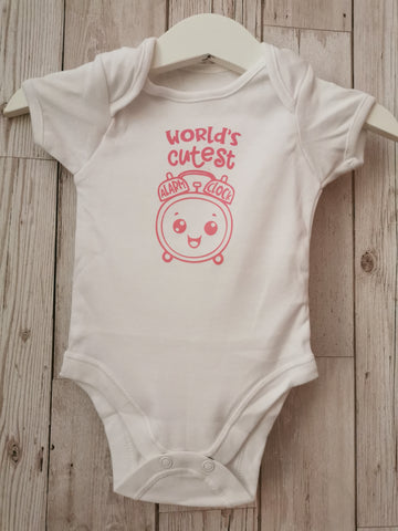 World's Cutest Alarm Clock Baby Onesie