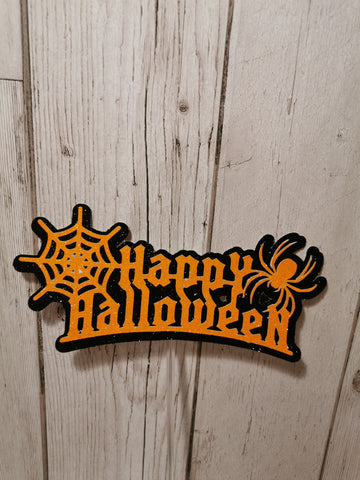 Happy Halloween Spiders Web Cake Topper
