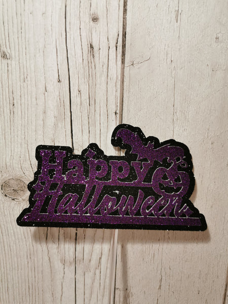 Happy Halloween Bat & Pumpkin Cake Topper