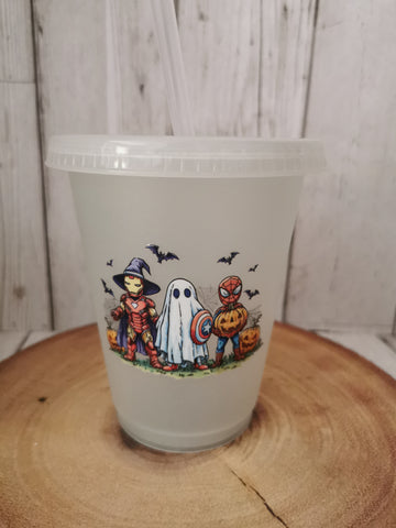 Spiderman & Ironman Superhero Design Glow in the Dark Cold Cup