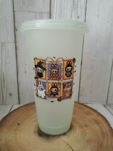 Labubu Stamp Design Halloween Glow in the Dark Cold Cup
