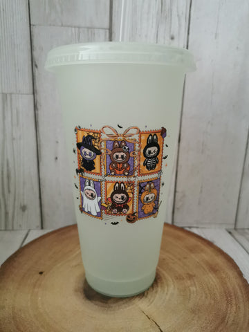 Labubu Stamp Design Halloween Glow in the Dark Cold Cup