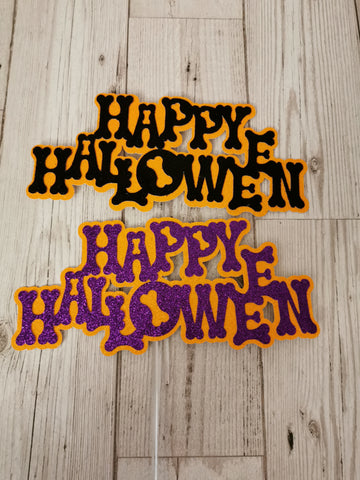 Happy Halloween Bones Cake Topper