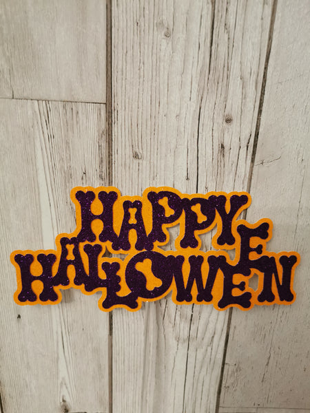 Happy Halloween Bones Cake Topper