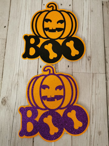 Boo Pumpkin Halloween Cake Topper