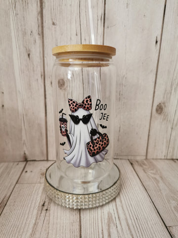 BOO JEE Ghost Libbey Glass Can Cold Cup