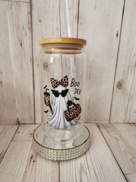 BOO JEE Ghost Libbey Glass Can Cold Cup