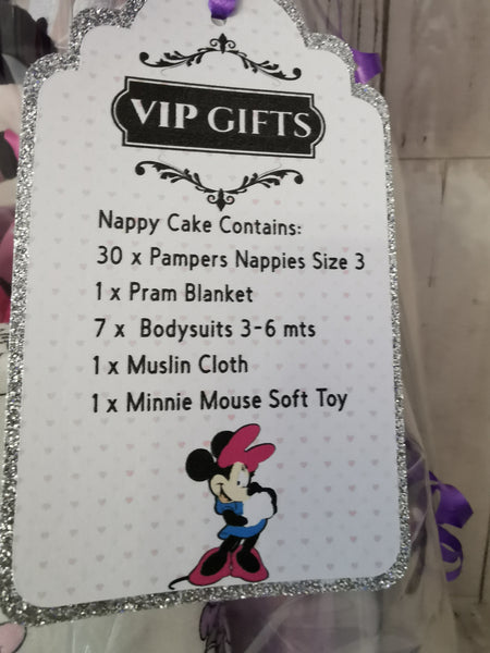 Minnie Style Nappy Cake Baby Gift