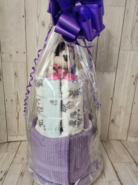 Minnie Style Nappy Cake Baby Gift