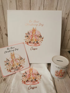 Personalised Peter/Flopsy Rabbit Christening Day Gift Box